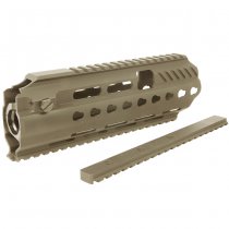 Angry Gun L85A3 G&G AEG Conversion Kit Rail System Top Rail Gas Block & Gas Piston - Tan