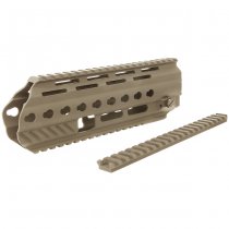 Angry Gun L85A3 G&G AEG Conversion Kit Rail System Top Rail Gas Block & Gas Piston - Tan