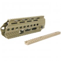 Angry Gun L85A3 ICS AEG Conversion Kit Rail System Top Rail Gas Block & Gas Piston - Tan