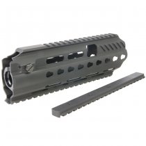Angry Gun WE L85A3 GBBR Conversion Kit Rail System Top Rail Gas Block & Gas Piston - Black