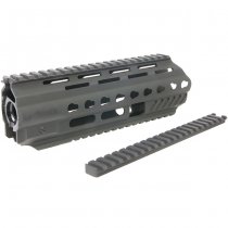 Angry Gun WE L85A3 GBBR Conversion Kit Rail System Top Rail Gas Block & Gas Piston - Black