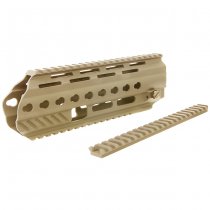 Angry Gun WE L85A3 GBBR Conversion Kit Rail System Top Rail Gas Block & Gas Piston - Tan