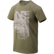 Helikon T-Shirt Adventure Is Out There - Olive Green - 2XL