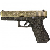 WE G17 Carved Pattern Gas Pistol - Bronze